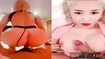 아름다운 Duong Nguyet Cam은 거시기를 빨고 말을 탄다.